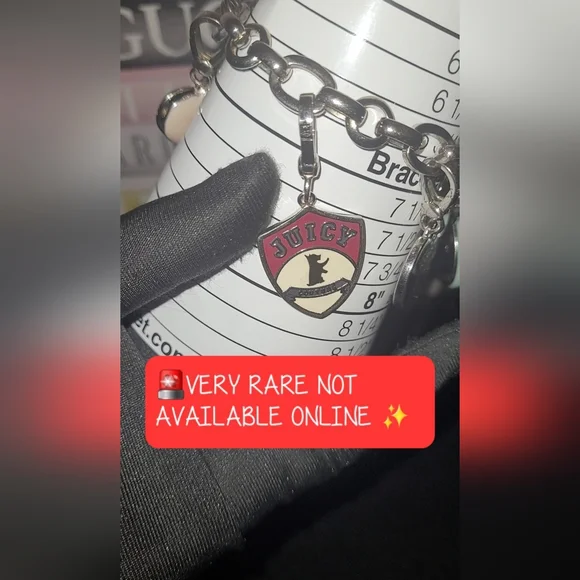 JUICY COUTURE LIMITED EDITION 2008BRACELET ✨️W/ 5 RARE JUICY COUTURE CHARM⚘️ - Picture 12 of 17